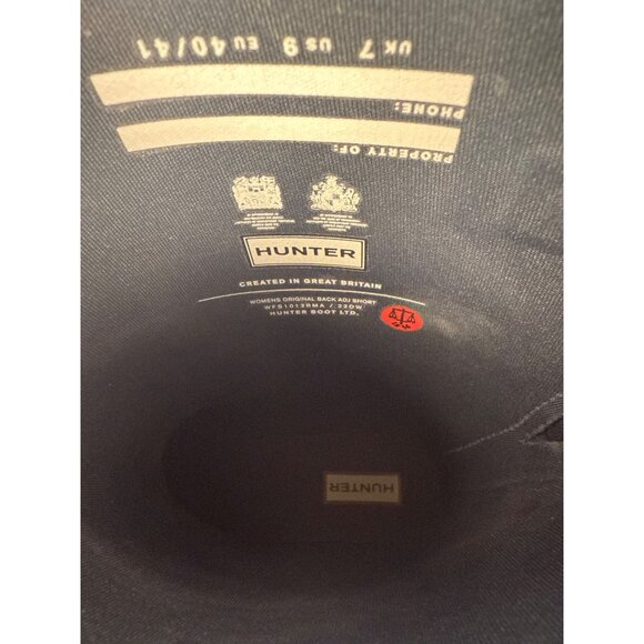 Hunter Women’s Original Back Adjusted Short Black Rubber Rain Boot size 9 - Picture 9 of 10